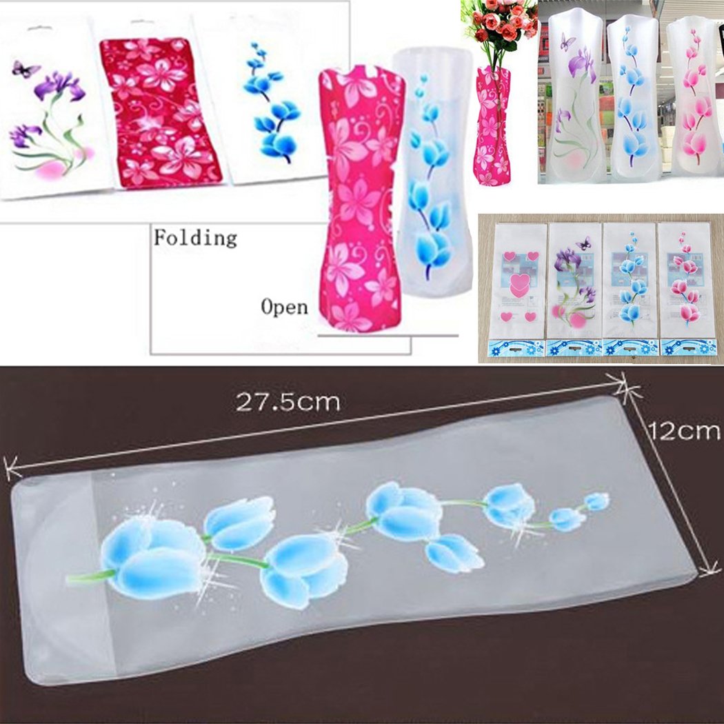 Amazon.co.jp: Abcsea プラスチック折りたたみ式花器、10個ミックス